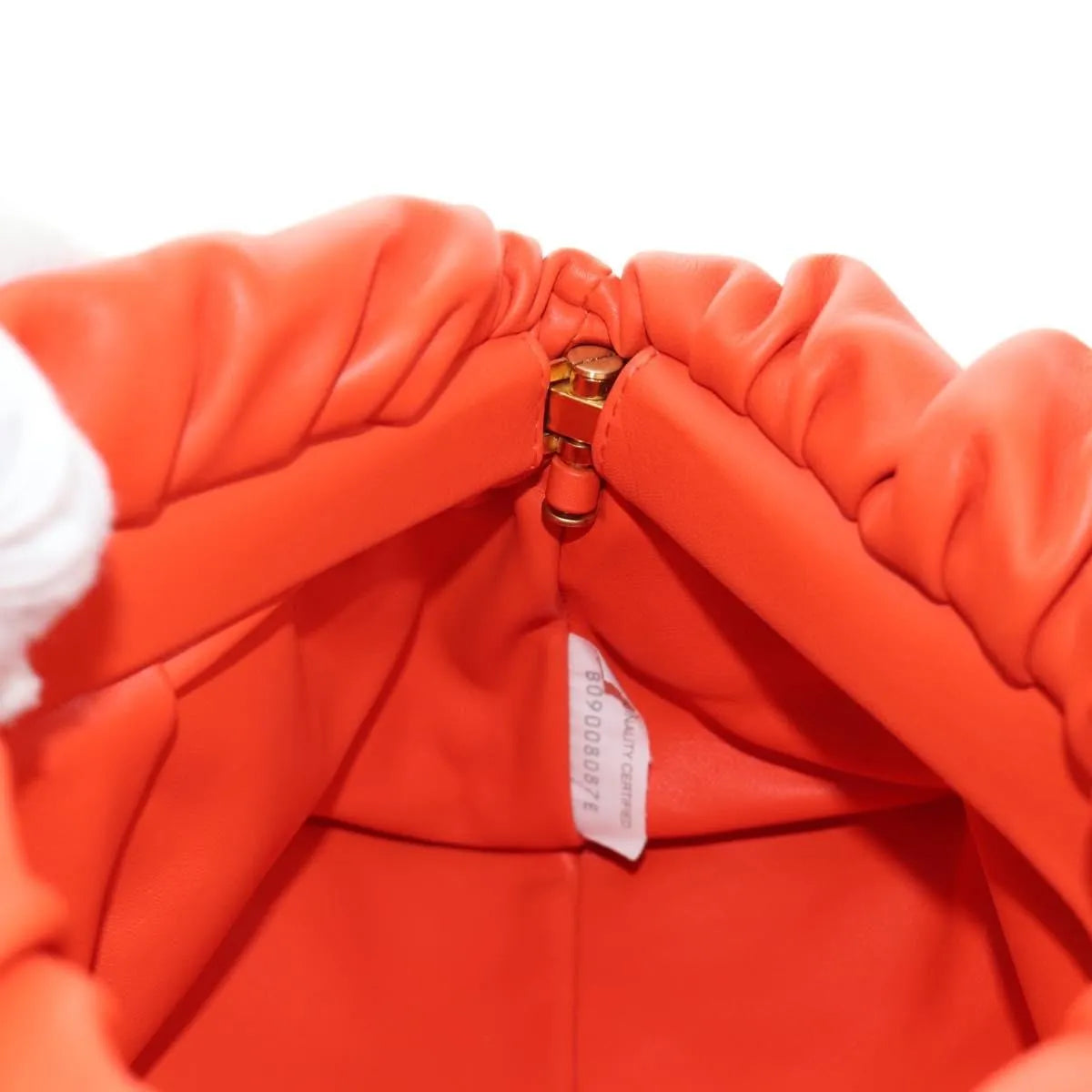 Bottega Veneta The Chain Leather, Orange, Leather, Shoulder Bag