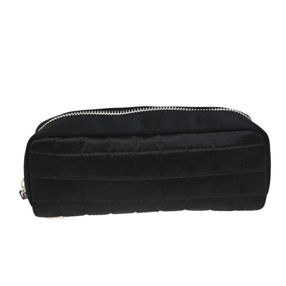 Chanel Chocolate Bar Clutch Nylon, Black, Nylon, Clutch