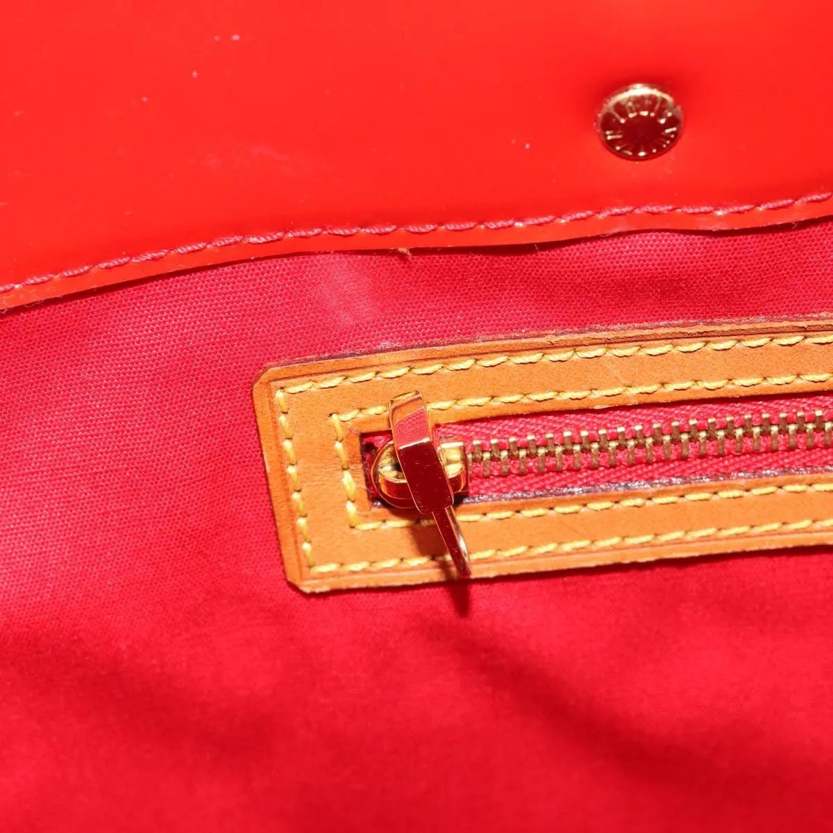 Louis Vuitton Reade Monogram Vernis, Red, Patent Leather, Handbag