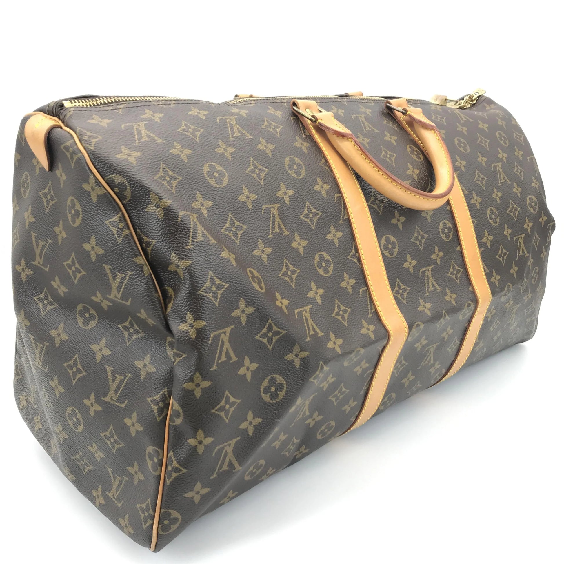 Louis Vuitton Keepall Monogram Canvas, Brown, Canvas, Travel Bag