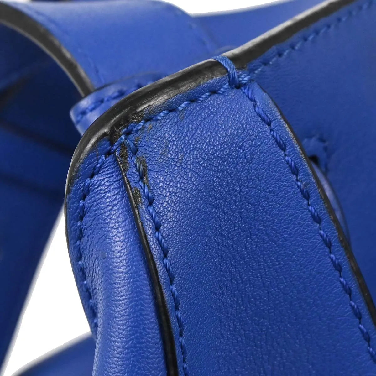 Loewe Hammock Leather, Blue, Leather, Handbag