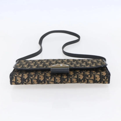 Christian Dior Vintage Trotter Canvas, Navy, Canvas, Shoulder Bag