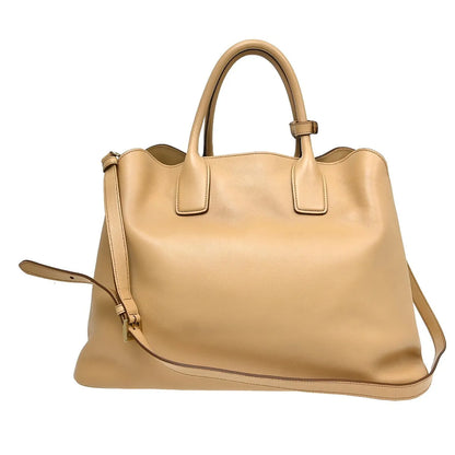 Prada Shopping Tote Cervo Leather, Beige, Leather, Handbag