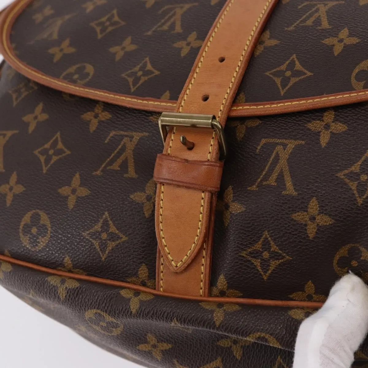Louis Vuitton Saumur Monogram, Brown, Canvas, Shoulder Bag
