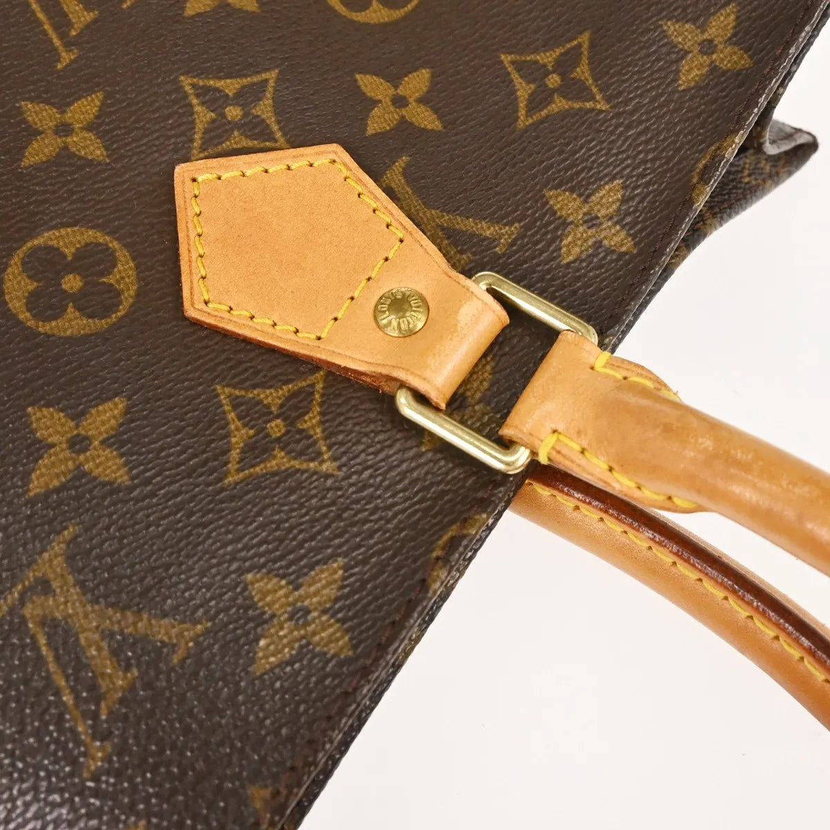 Louis Vuitton Sac Plat Monogram Canvas, Brown, Canvas, Handbag