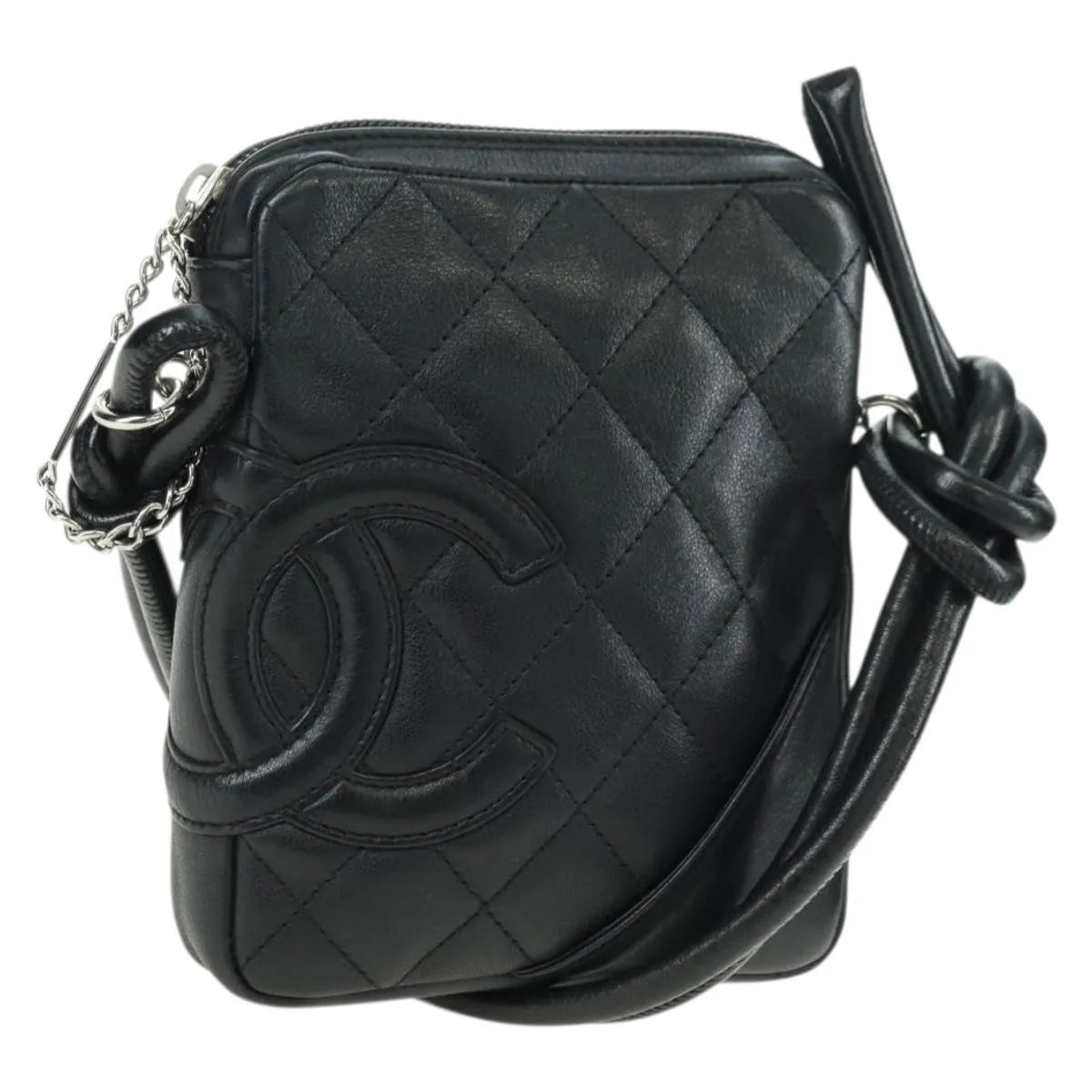 Chanel Cambon Crossbody Bag Quilted leather, Black, Leather, Shoulder Bag