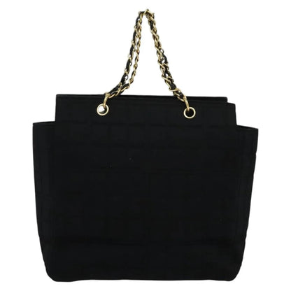 Chanel Chocolate Bar CC Tote Cotton, Black, Cotton, Tote Bag