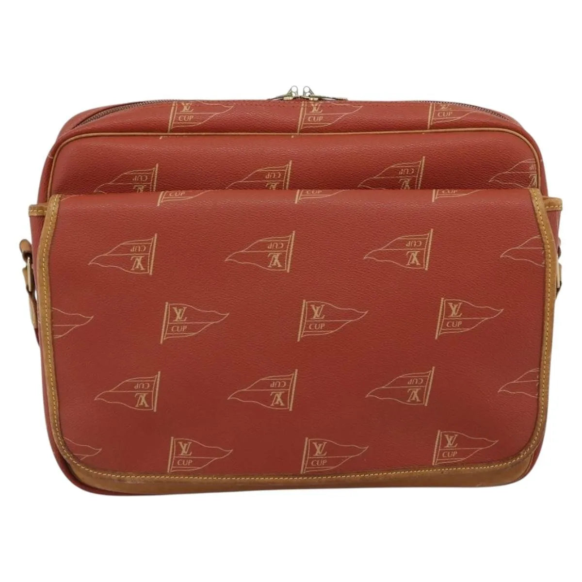 Louis Vuitton Cup Calvi Messenger Coated Canvas, Red, Canvas, Shoulder Bag