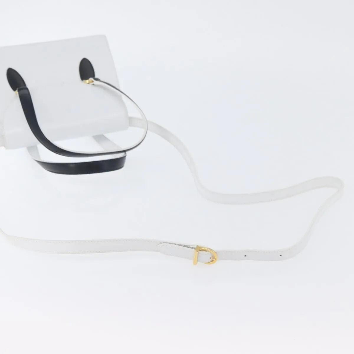 Salvatore Ferragamo Vintage Top handle Leather, White, Leather, Handbag