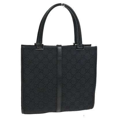 Gucci Jackie Tote GG Canvas and leather, Black, Canvas, Handbag