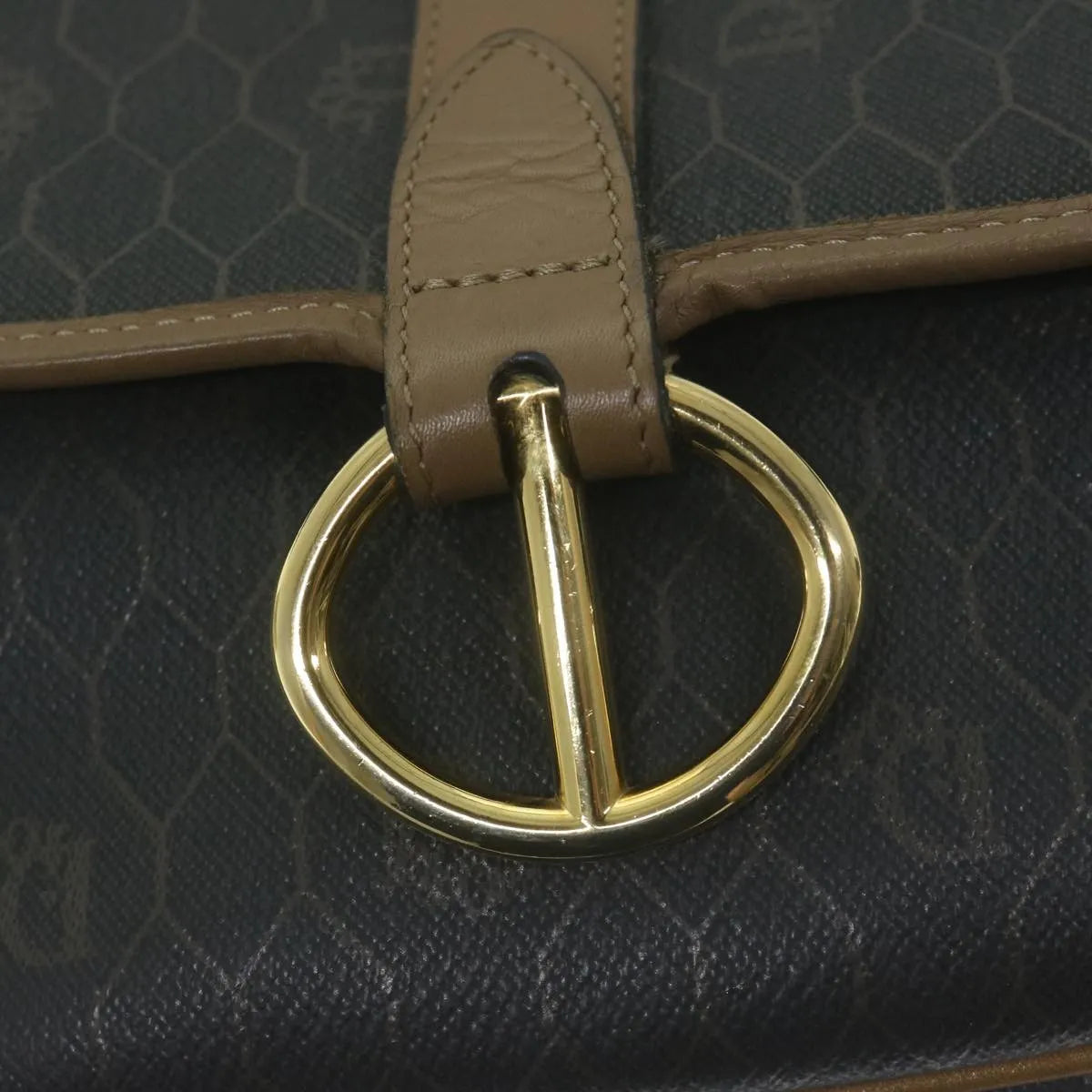 Christian Dior Vintage CD Flap Canvas, Black, Canvas, Shoulder Bag