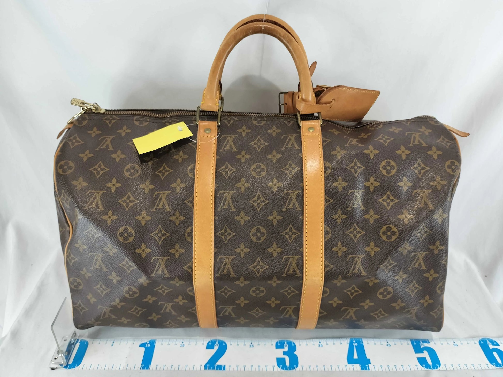 Louis Vuitton Keepall Monogram Canvas, Beige, Canvas, Travel Bag