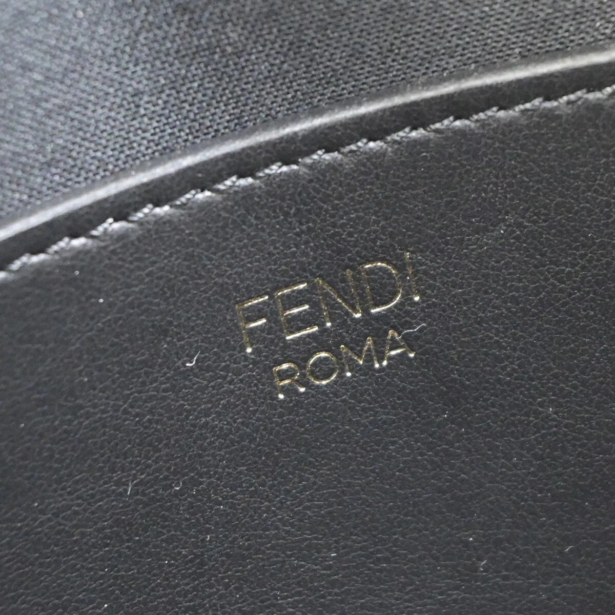 Fendi Camera Zucca Embossed Leather, Black, Leather, Handbag