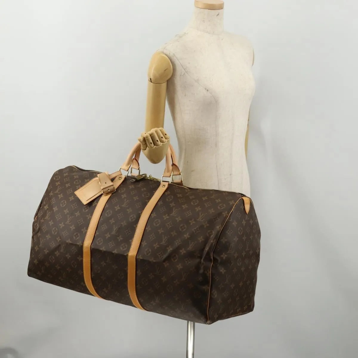 Louis Vuitton Keepall Monogram Canvas, Brown, Canvas, Travel Bag