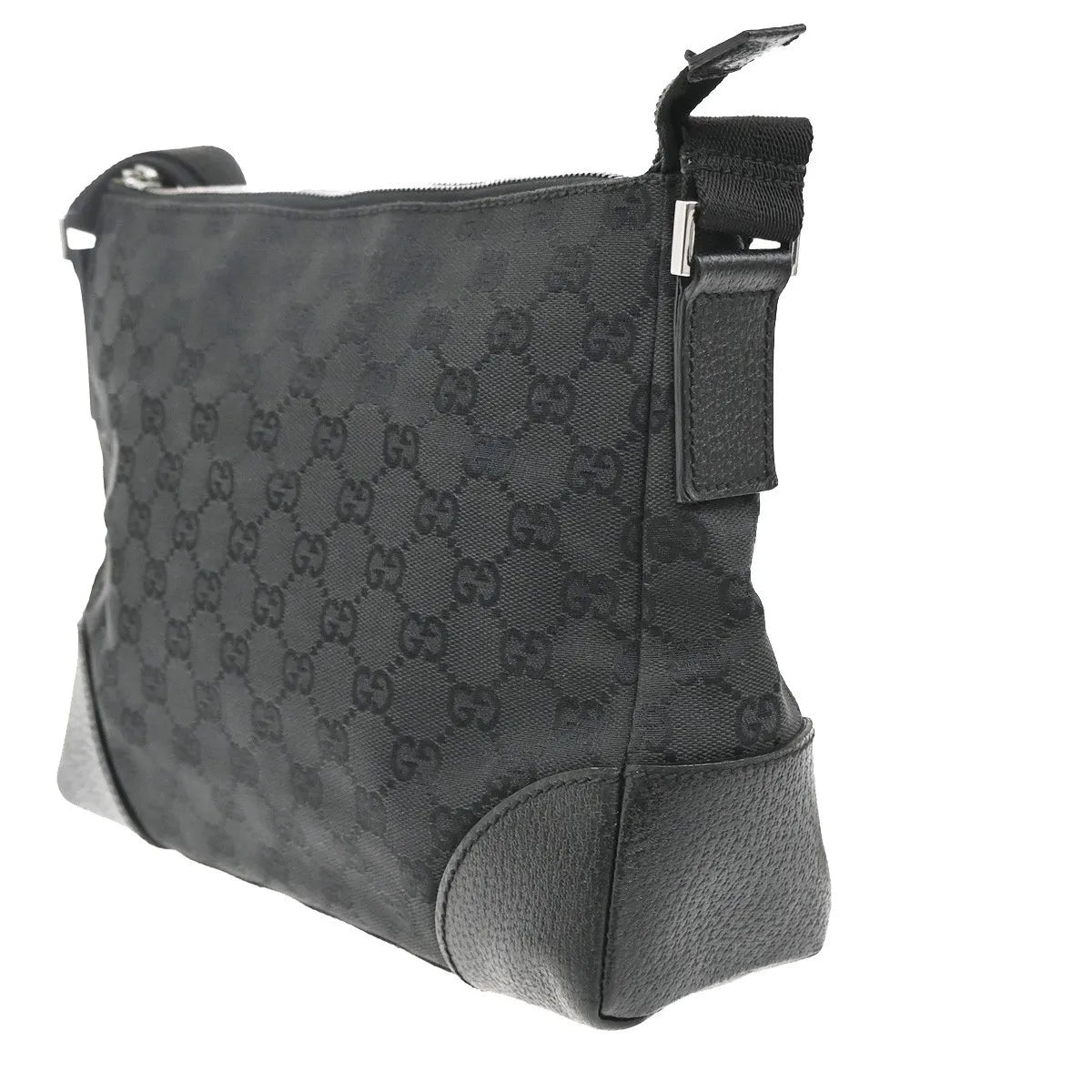 Gucci Joy Messenger GG Canvas and leather, Black, Canvas, Shoulder Bag