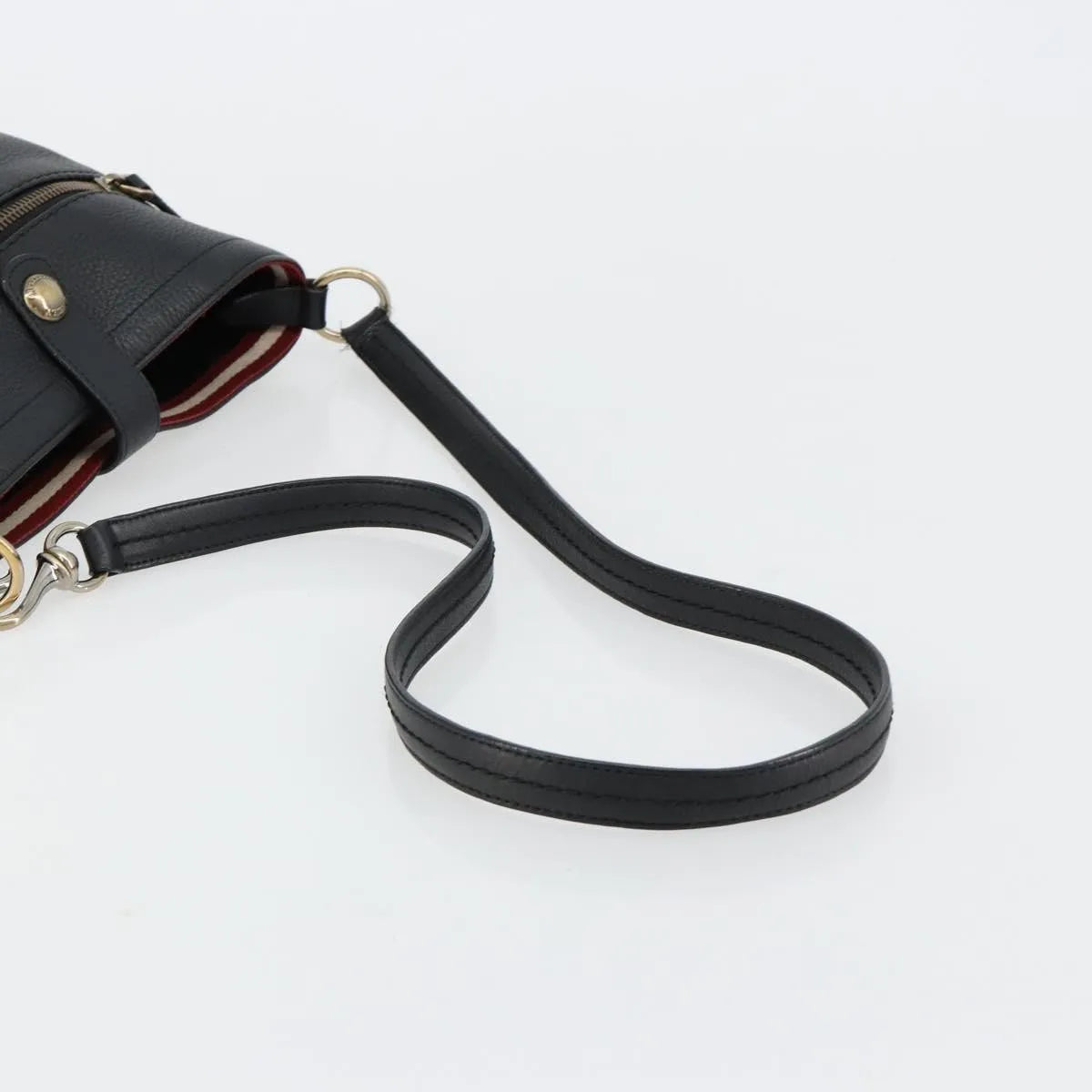 Bally Vintage Leather, Black, Leather, Shoulder Bag