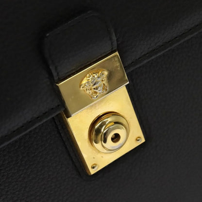 Versace Vintage Leather, Black, Leather, Briefcase