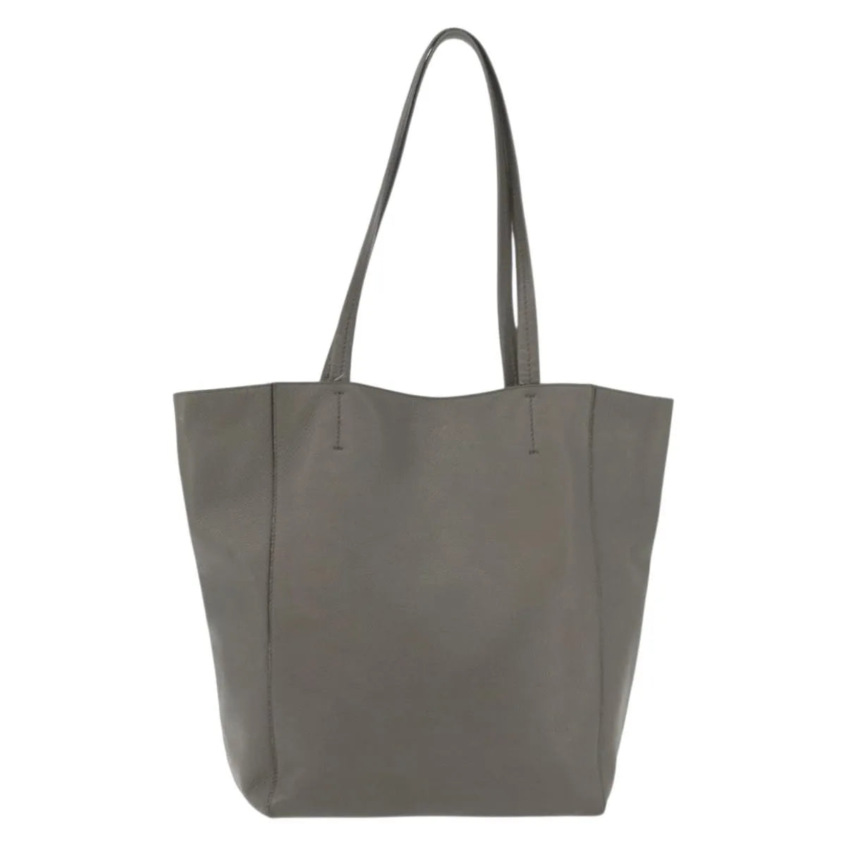 Celine Phantom Cabas Tote Leather, Gray, Leather, Tote Bag