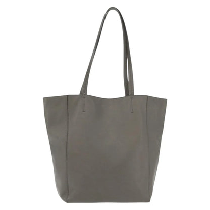 Celine Phantom Cabas Tote Leather, Gray, Leather, Tote Bag