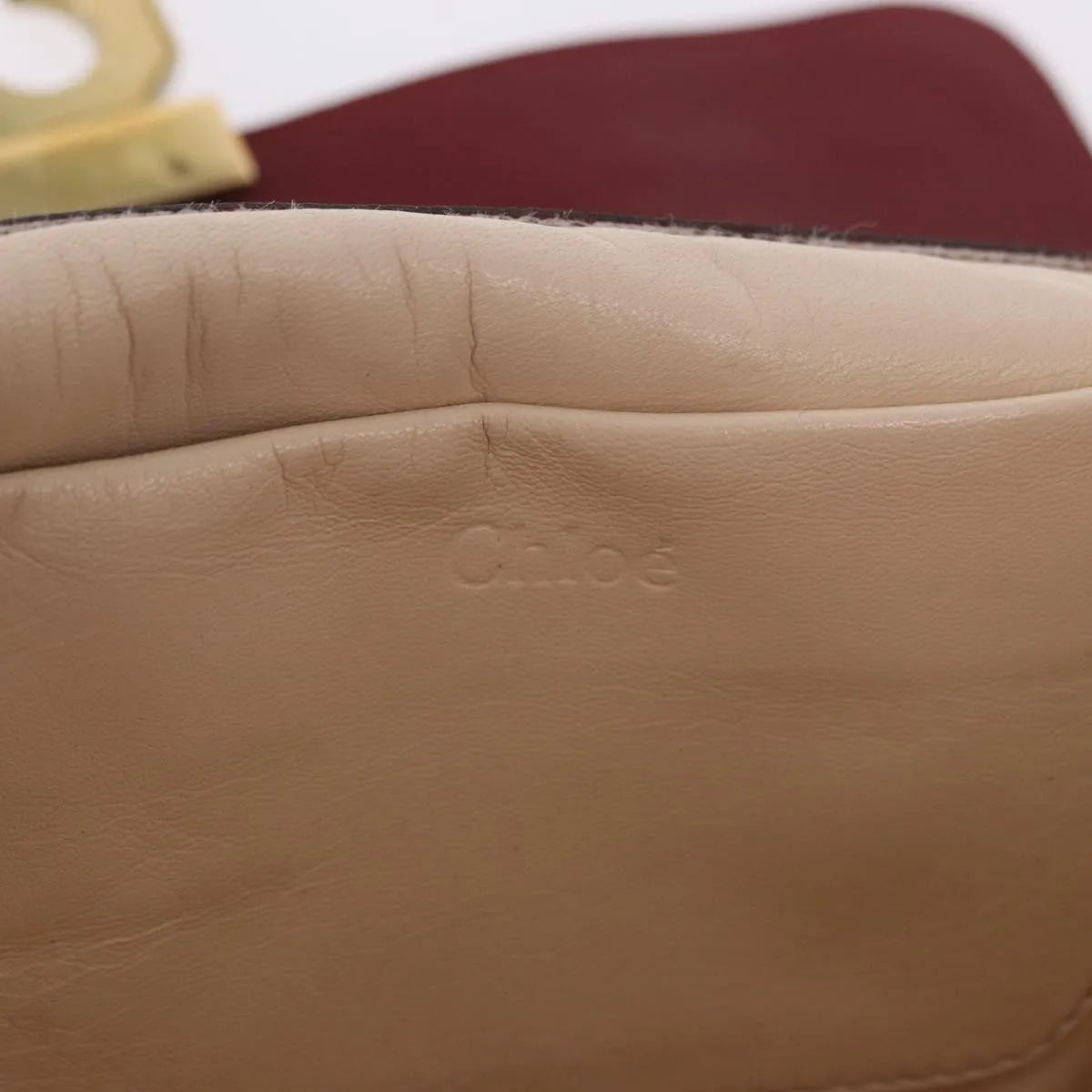 Chloe Elsie Crossbody Flap Leather, Red, Leather, Handbag