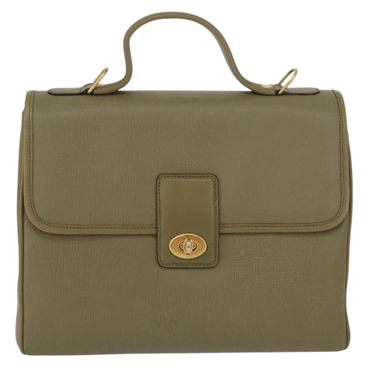 Gucci Vintage Leather, Green, Leather, Handbag