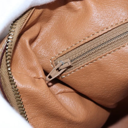 Celine Vintage Macadam Boston Canvas and Leather, Brown, PVC, Handbag