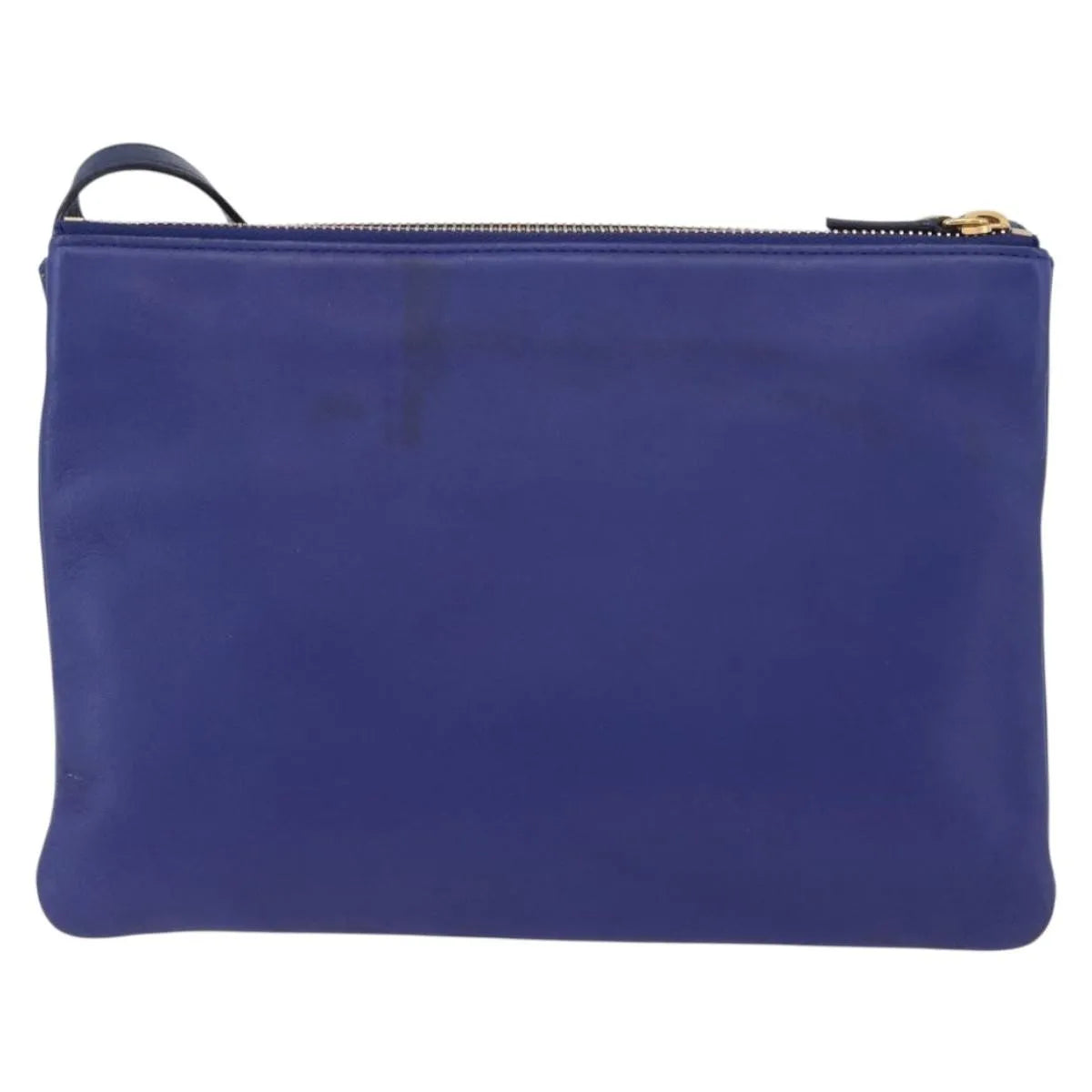 Celine Trio Leather, Blue, Leather, Shoulder Bag