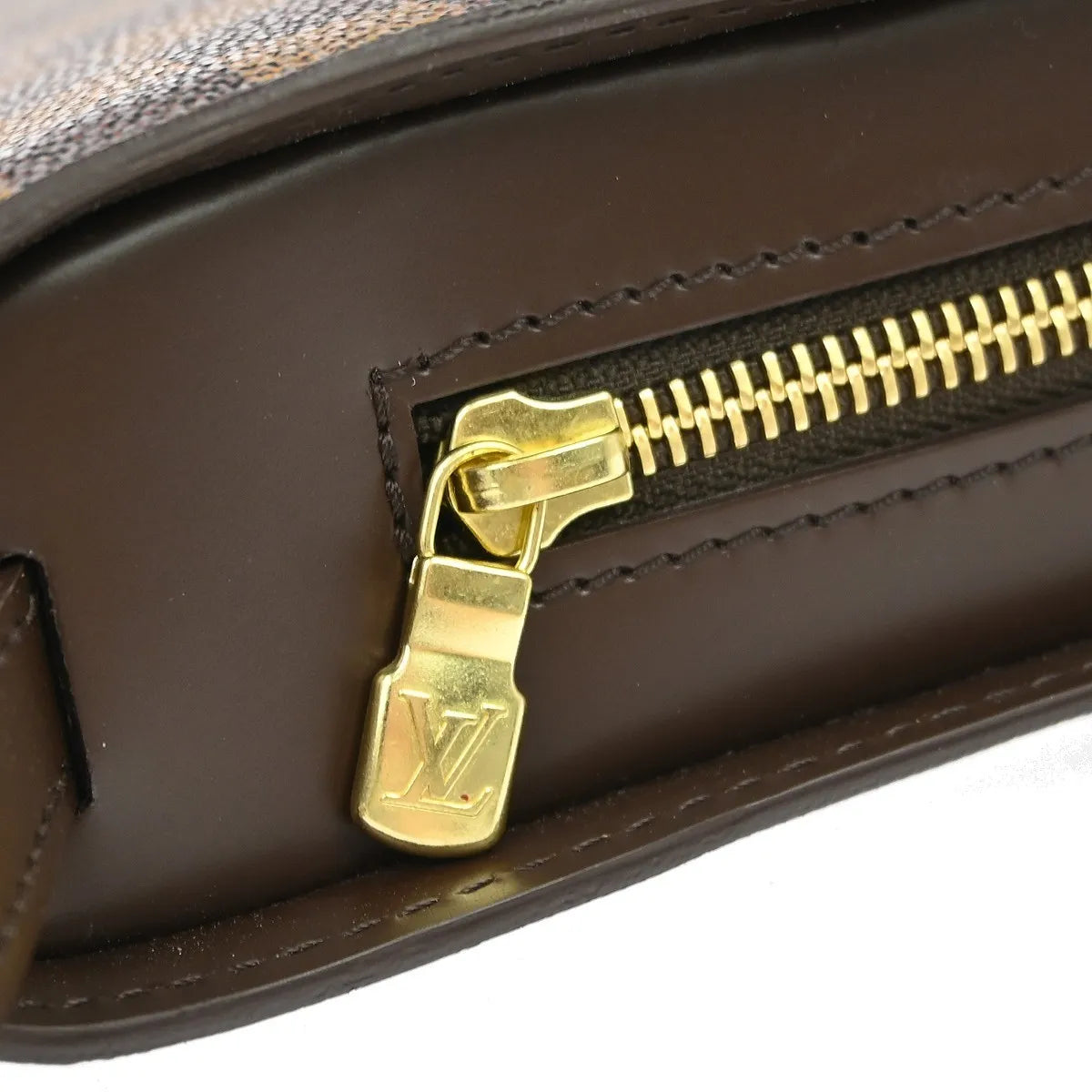 Louis Vuitton Pochette Saint Louis Damier, Brown, Canvas, Clutch