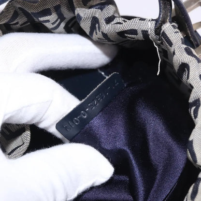Fendi Zucchino Canvas, Navy, Canvas, Handbag
