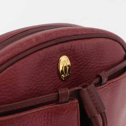 cartier Tasseled Must de Cartier Leather, Burgundy, Leather, Shoulder Bag
