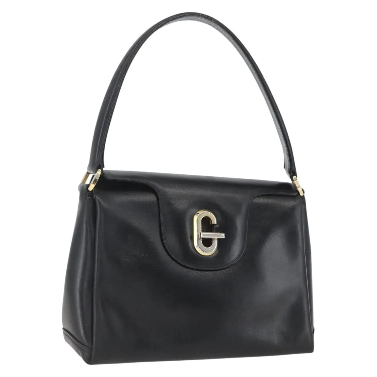 Gucci Vintage Leather, Black, Leather, Handbag