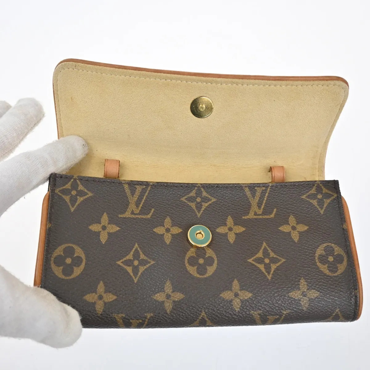 Louis Vuitton Twin Monogram Canvas, Brown, Canvas, Clutch