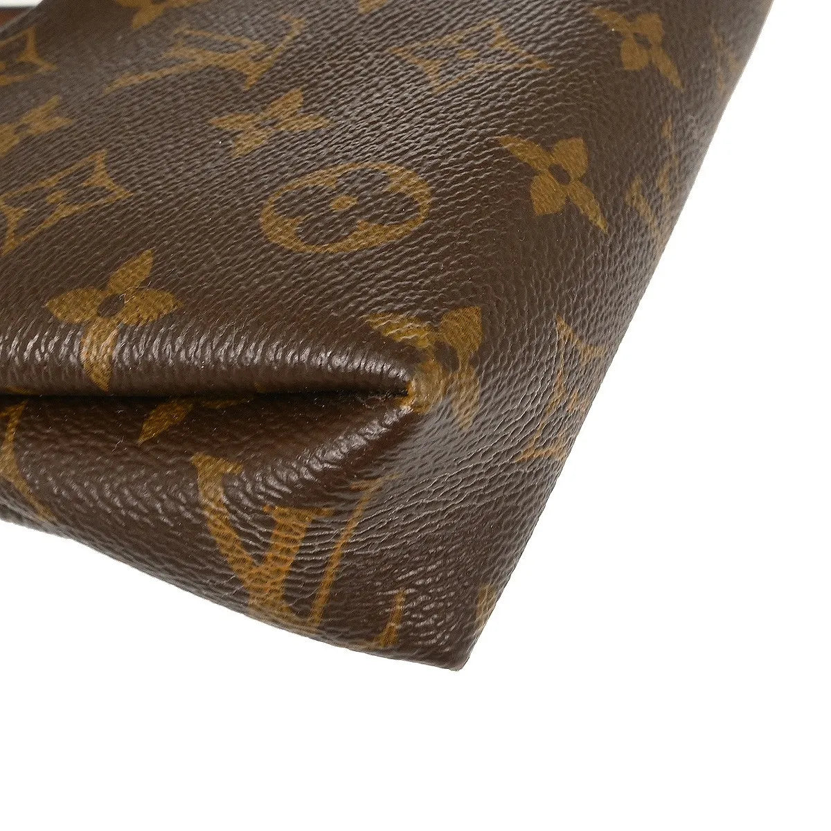 Louis Vuitton Pallas Clutch Monogram Canvas with Leather, Brown, Canvas, Clutch