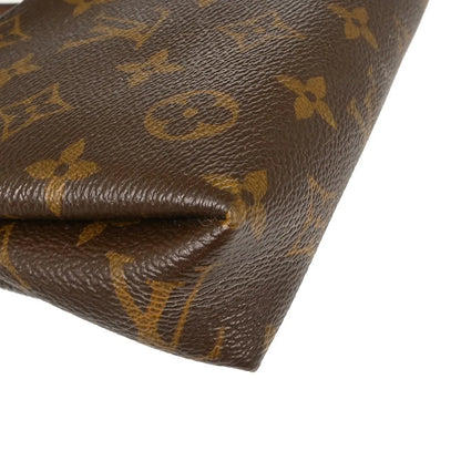 Louis Vuitton Pallas Clutch Monogram Canvas with Leather, Brown, Canvas, Clutch