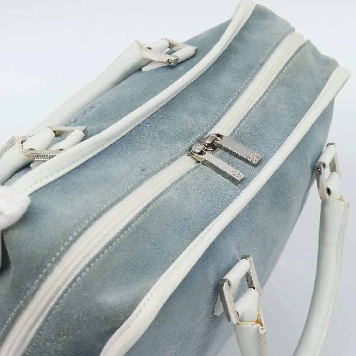 Loewe Amazona Suede, Blue, Suede, Handbag