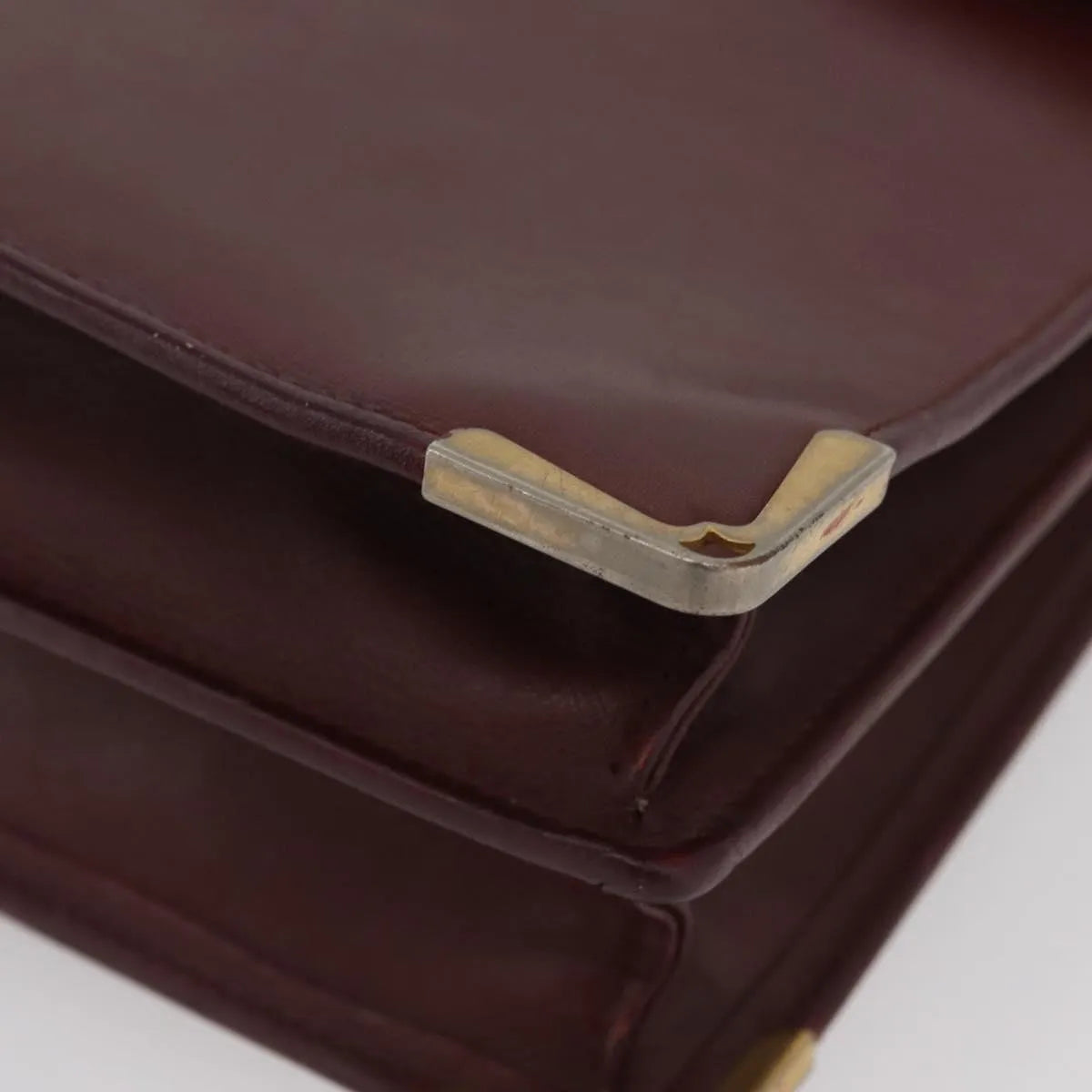 cartier Vintage must de Cartier Leather, Burgundy, Leather, Briefcase