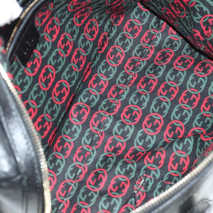 Gucci Britt Boston Duffle Leather, Black, Leather, Handbag