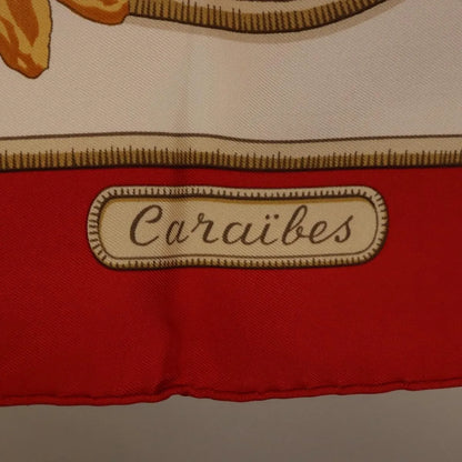 Hermes Carré 90 Silk multicolor, Red, Silk, Scarf