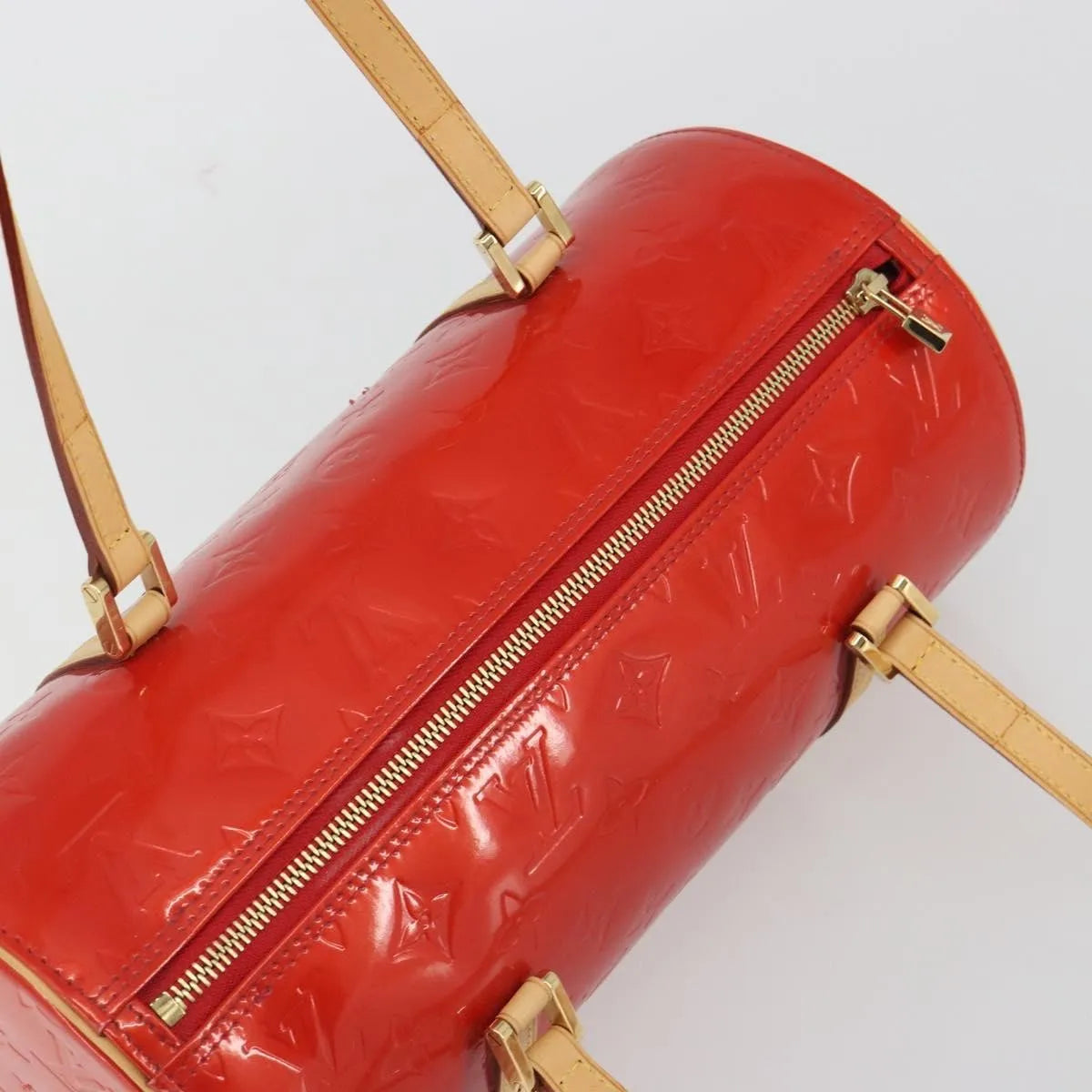 Louis Vuitton Bedford Monogram Vernis, Red, Patent Leather, Handbag