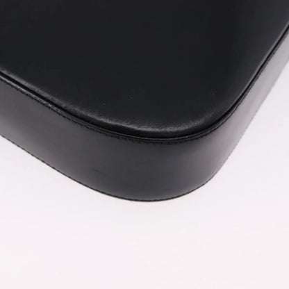 Salvatore Ferragamo Gancini Leather, Black, Leather, Shoulder Bag