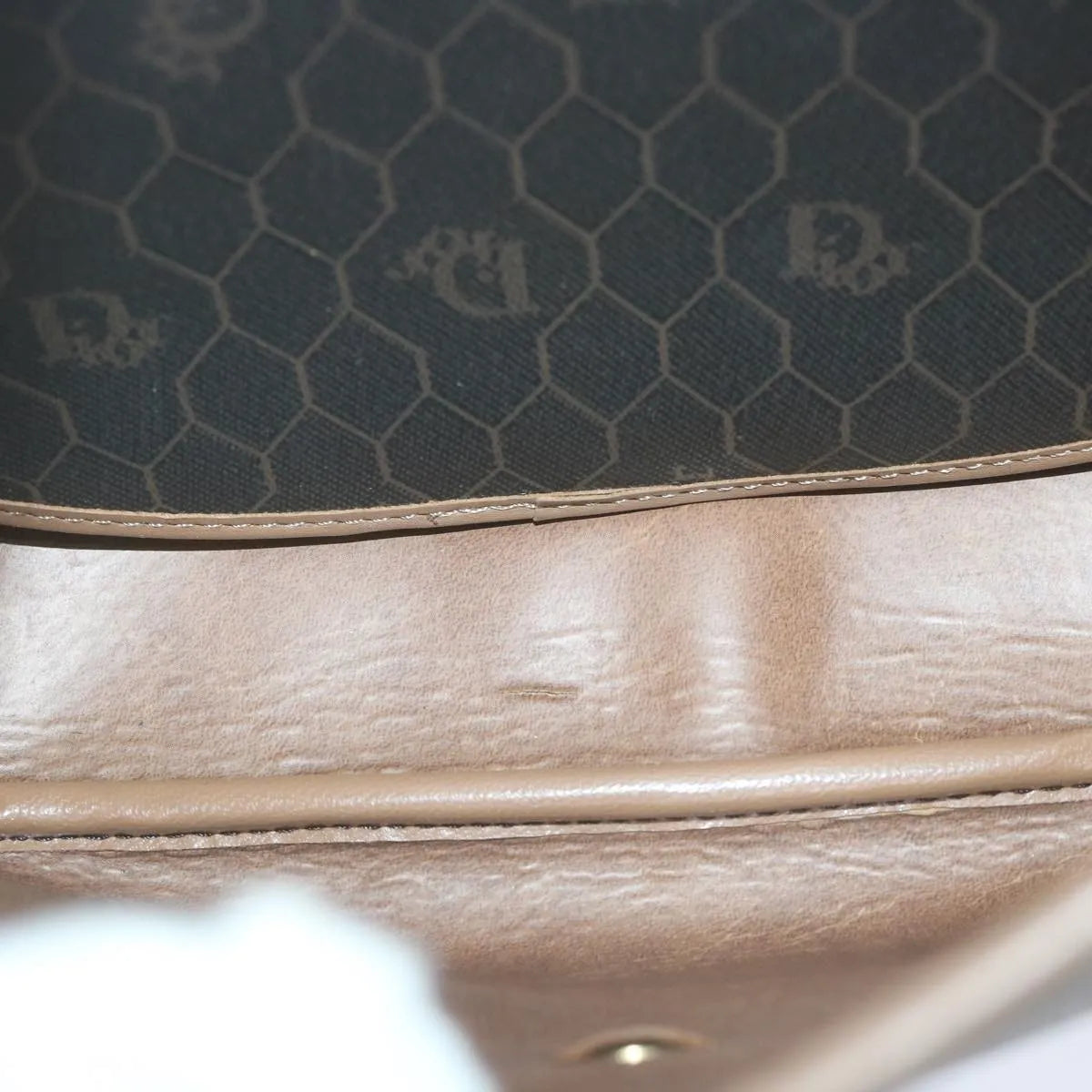 Christian Dior Vintage CD Flap Canvas, Black, Canvas, Shoulder Bag