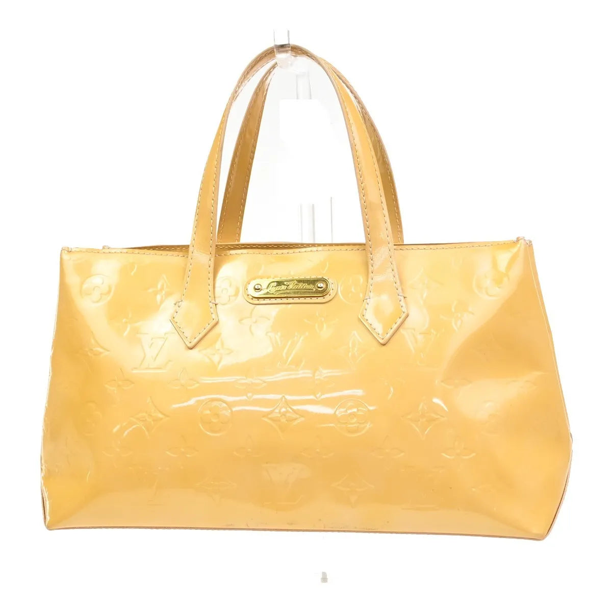 Louis Vuitton Wilshire Monogram Vernis, Beige, Patent Leather, Handbag
