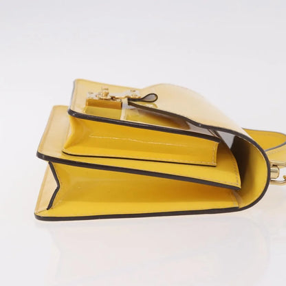 Louis Vuitton Monceau Vernis, Yellow, Patent Leather, Handbag
