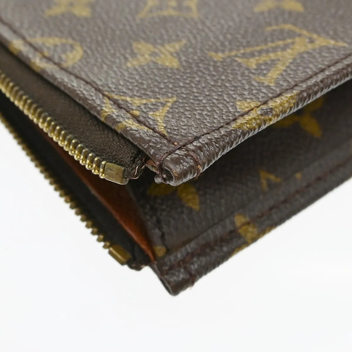 Louis Vuitton Poche Documents Monogram Canvas, Brown, Canvas, Clutch