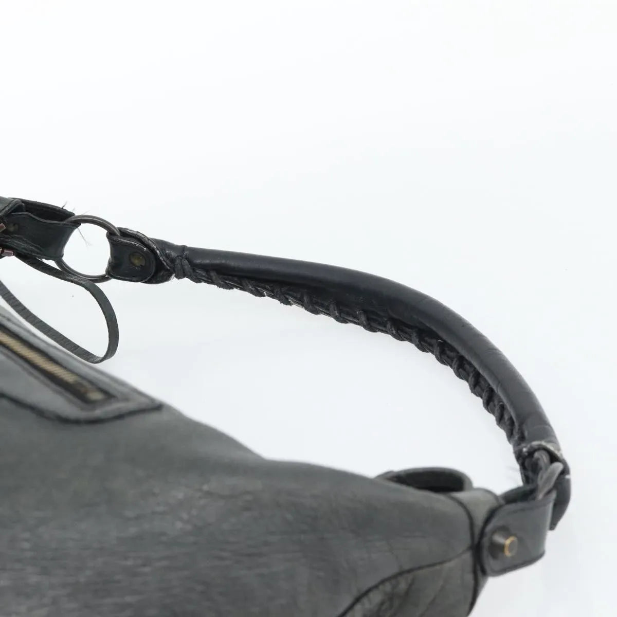 Balenciaga Giant Studs Day Hobo Leather, Green, Leather, Shoulder Bag