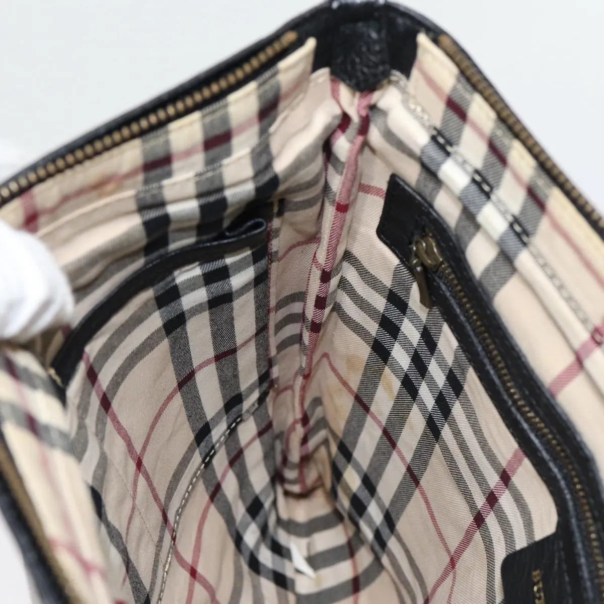 Burberry Vintage Leather, Black, Leather, Shoulder Bag