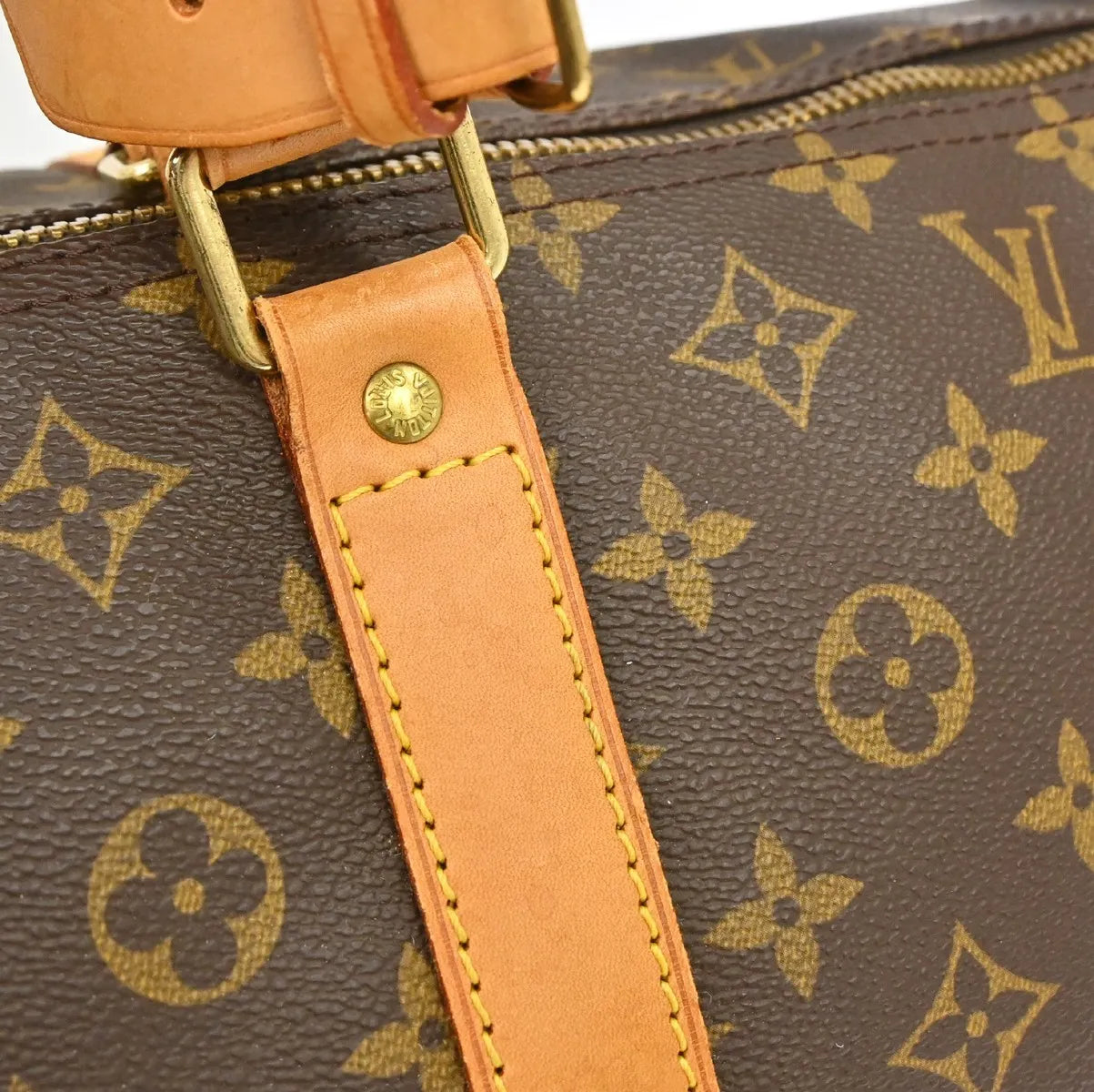 Louis Vuitton Keepall Monogram, Brown, Canvas, Travel Bag