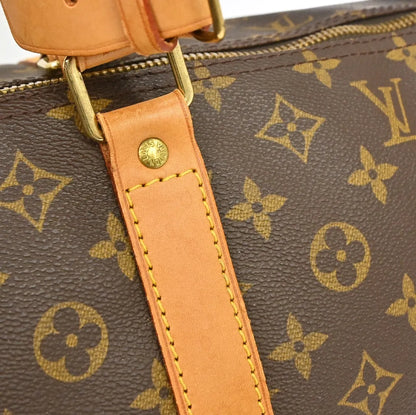 Louis Vuitton Keepall Monogram, Brown, Canvas, Travel Bag
