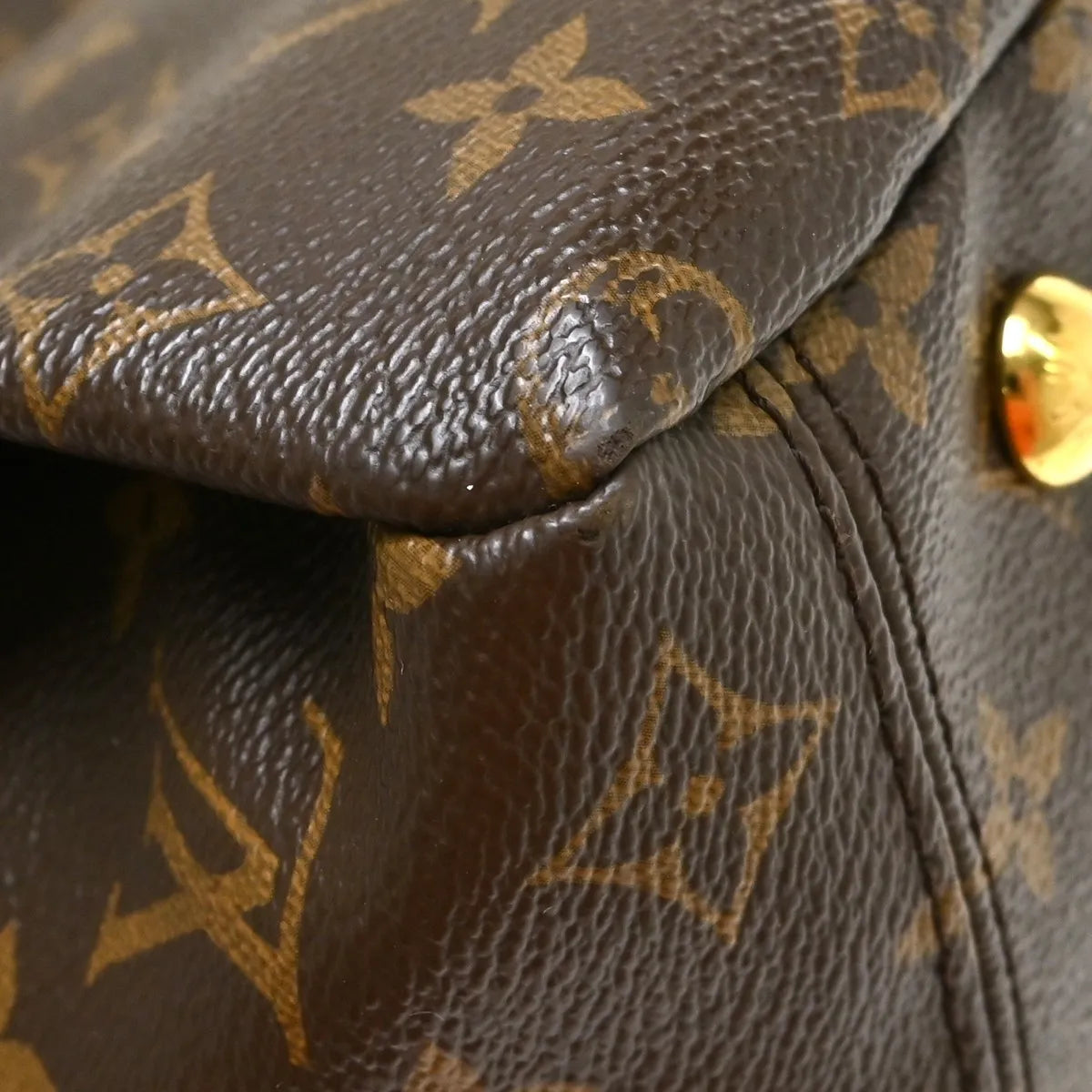 Louis Vuitton Pallas Tote Monogram Canvas with Leather, Brown, Canvas, Handbag