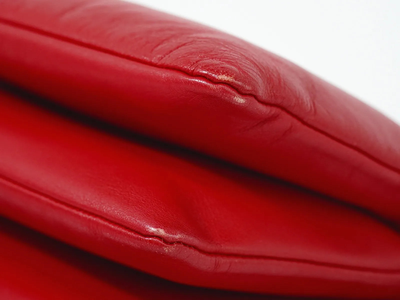 Celine Trio Leather, Red, Leather, Shoulder Bag